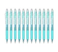 PATIKIL 12Pcs Erasable Gel Pens, 0.5mm Fine Point Retractable Heat Erasable Marking Pen Comfortable Grip Make Mistakes Disappear for Drawing Writing Planner Office Home, Light Green Ink