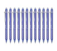 PATIKIL 12Pcs Erasable Gel Pens, 0.5mm Retractable Fine Point Heat Erasable Marking Pen Smooth Writing Fabric Markers for Sewing Drawing Writing Planner, Blue