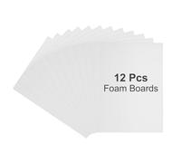 PATIKIL 12Pcs Foam Boards, 10 x 20 x 3/16" (5mm) Thick Foam Core Board Polystyrene Mat Sheet Double Sided Poster Foamboard Making for Mounting Crafts Paintings Prints Art, White