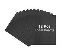 PATIKIL 12Pcs Foam Boards, 20 x 30 x 3/16" (5mm) Thick Foam Core Board Polystyrene Mat Sheet Double Sided Poster Foamboard Making for Mounting Crafts Paintings Prints Art, Black