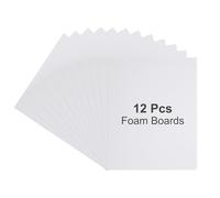 PATIKIL 12Pcs Foam Boards, 355 x 279 x 3/16" (5mm) Thick Foam Core Board Polystyrene Mat Sheet Double Sided Poster Foamboard Making for Mounting Crafts Paintings Prints Art, White