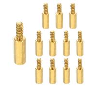 PATIKIL 12pcs M2 Male to Female Self-Tapping Hex Standoffs Spacers Pillars, M2 8+5mm Brass Motherboard Standoffs Copper