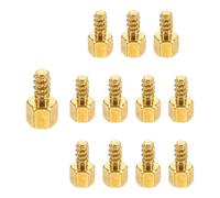 PATIKIL 12pcs M3 Male to Female Self-Tapping Hex Standoffs Spacers Pillars, M3 4+6mm Brass Motherboard Standoffs Copper