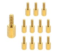 PATIKIL 12pcs M3 Male to Female Self-tapping Hex Standoffs Spacers Pillars, M3 8+8mm Brass Motherboard Standoffs Copper