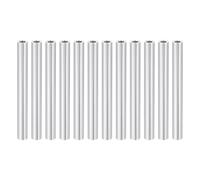 PATIKIL 12pcs M3 Metal Threaded Standoff Spacer Nuts, Round Aluminum Spacers Female Coupling Screws, 1/8" ID x 3/16" OD, Silver 3x5x50mm