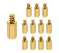 PATIKIL 12pcs M4 Male to Female Self-Tapping Hex Standoffs Spacers Pillars, M4 12+6mm Brass Motherboard Standoffs Copper
