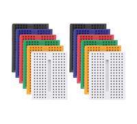 PATIKIL 12pcs Mini Breadboard, Solderless Breadboard Small Breadboard 170 Tie Points Prototype PCB Bread Board Electronics Self Adhesive Plates, SYB-170, 6 Color