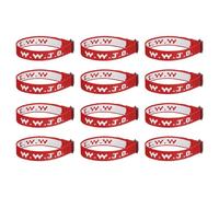 PATIKIL 12Pcs W.W.J.D Bracelets, Christian Gifts Wristbands Adjustable Woven Wristbands What Would Do Bracelet Braided Bracelets, Red