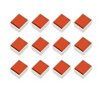 PATIKIL 12Pcs Watercolor Paint Refill, 4g Solid State Watercolor Paint Set for Art Crafts Painting Supplies, Orange Red