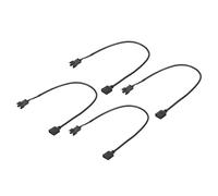 PATIKIL 12V 4 Pin to SM4P Male Splitter Cable, 4 Pcs PWM Fans RGB Power Cord ARGB Extension Connector Plug for Computer Chassis Motherboard, Black