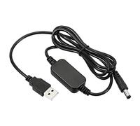 PATIKIL 12W 1.3A USB Step Up Voltage Converter, DC 5V to DC 9V Power Supply Adapter Jack 5.5x2.5mm Cable for Router LED Lamp Speakers