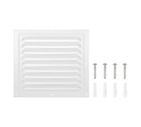 PATIKIL 12x12" Attic Vent Soffit Vent, Aluminum Alloy Rectangular Floor HVAC Air Vent Covers Metal Return Grille Louver with Screen Mesh and Screw for Wall Ceiling Attic Doors Home