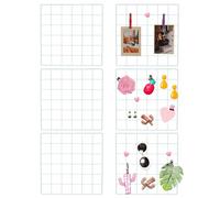 PATIKIL 12x12 in Wall Grid Panel, 6 Pack Wire Grid Panel Shelf Board Metal Gridwall Photo Pictures Display Hanging Organizer Mesh Frame Memo Board for Display DIY Craft Shows Home, White