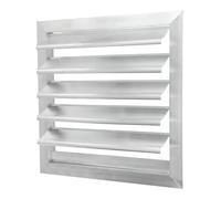 PATIKIL 12x12 Inch Aluminum Vent Cover, Louver Shutter Exhaust Fan Louvered Vent Automatic Gravity Square Grill Self-Closing Vent Cover for Greenhouse Industrial Exhaust HVAC System