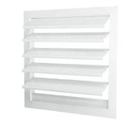 PATIKIL 12x12 Inch Aluminum Vent Cover, Louver Shutter Exhaust Fan Louvered Vent Automatic Gravity Square Grill Self-Closing Vent Cover for Greenhouse Industrial Exhaust HVAC System, White