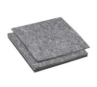 PATIKIL 12x12 Inch Lamp Base Felt, 5Pack 2mm Thickness Square Felt Furniture Pad Soft Adhesive Non-slip Anti-scratch Backed Felt for Lamp Furniture DIY Craft, Grey