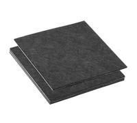 PATIKIL 12x12 Inch Lamp Base Felt, 5Pack 2mm Thickness Square Felt Furniture Pad Soft Adhesive Non-slip Anti-scratch Backed Felt for Lamp Furniture DIY Craft, Black