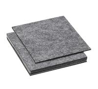 PATIKIL 12x12 Inch Lamp Base Felt, 6Pack 3mm Thickness Square Felt Furniture Pad Soft Adhesive Non-slip Anti-scratch Backed Felt for Lamp Furniture DIY Craft, Grey