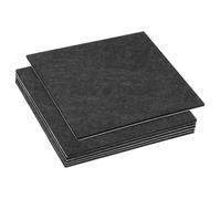 PATIKIL 12x12 Inch Lamp Base Felt, 6Pack 3mm Thickness Square Felt Furniture Pad Soft Adhesive Non-slip Anti-scratch Backed Felt for Lamp Furniture DIY Craft, Black