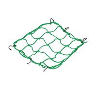 PATIKIL 12x12 Motorcycle Cargo Net, Luggage Debris Tie-Down Net Extendable Rubber Rope Cover with 6 Hooks for Travel Camping, Green