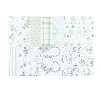 PATIKIL 12x12 Scrapbook Specialty Paper, 24 Sheet Double-Sided Leaf Style Decorative Craft Paper Creative Sheet for Photo Decor Journal DIY Card,Light Green