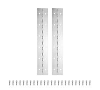 PATIKIL 12x2 Inch Piano Hinge, 2 Pack 304 Stainless Steel Continuous Hinge with Holes for Piano Gate Door Wooden Storage Box Cabinet Boat, Silver Tone