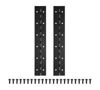 PATIKIL 12x2 Inch Piano Hinge, 2 Pack 304 Stainless Steel Continuous Hinge with Holes for Piano Gate Door Wooden Storage Box Cabinet Boat, Black