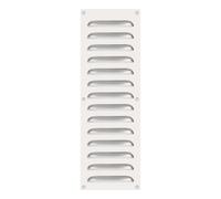 PATIKIL 12x4 Inch Stainless Steel Vent Cover, Screen Air Grille Ventilation Cover HVAC Louvered Grill Built-in Mesh for Home Kitchen Fireplace Bathroom Wall Ceiling, Silver