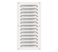 PATIKIL 12x6 Inch Stainless Steel Vent Cover, Screen Air Grille Ventilation Cover HVAC Louvered Grill Built-in Mesh for Home Kitchen Fireplace Bathroom Wall Ceiling, Silver