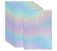 PATIKIL 12x8 Inch Printable Holographic Sticker Paper, 12 Sheets Vinyl Sticker Paper A4 Waterproof Quickly Sticker for Laser Printer Inkjet Printer, Micro Dot Pattern