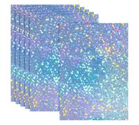 PATIKIL 12x8 Inch Printable Holographic Sticker Paper, 6 Sheets Vinyl Sticker Paper A4 Waterproof Quickly Sticker for Laser Printer Inkjet Printer, Diamond Pattern