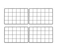PATIKIL 12x8 Inch Wall Grid Panel, 4 Pcs Metal Wire Photo Wall Decorative Grid for Photo Display Hanging Picture Memo Home Decorations, Black
