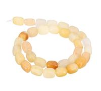 PATIKIL 12x8mm Natural Stone Gemstone Beads for Jewelry Making, 1 Strand 15"/38cm Cuboid Loose Spacer Beads Crystal Agate Beads for Bracelet Necklace DIY Art Craft, Light Earth Yellow