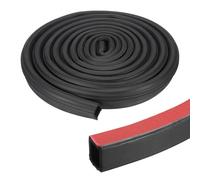PATIKIL 13.1 ft D Shape Rubber Seal Strip, 1" Self-Adhesive EPDM Rubber Door Weather Stripping Heavy Duty Sealing for Boat, RV, Auto, Truck, Marine, Garage Doors/Window, Black/Red