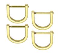 PATIKIL 13/16" D-Rings Screw in Shackle, 4 Pcs Horseshoe U Shape D Ring Zinc Alloy Semicircle Buckles Replacement for Purse Keychain Collar Accessories Craft, Gold