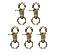 PATIKIL 13.2mm Swivel Clasps Hook, 5 Pcs O Ring Snap Hook Metal Lobster Claw Clasp Hook, Purse Lanyard Clips for Bags, Keychain DIY Craft, Bronze