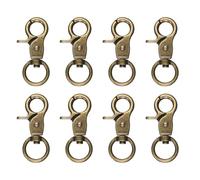 PATIKIL 13.2mm Swivel Clasps Hook, 8 Pcs O Ring Snap Hook Metal Lobster Claw Clasp Hook, Purse Lanyard Clips for Bags, Keychain DIY Craft, Bronze