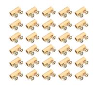 PATIKIL 13.2x5.2x6.2mm Wire Connectors Nut Terminal, 30 Pcs 15 A Brass Splicing Quick Wiring Connection Terminal Circuit Connector Nut Kit with Screws, Brass Tone