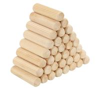 PATIKIL 13/32"x1-9/16"(10x40mm) Wood Dowel Pin 60Pc Fluted Wooden Dowel Pin