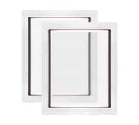 PATIKIL 13.3x9.4 Inch Aluminum Silk Screen Printing Frames with 160 White Mesh, 2 Pack Silk Screen Printing Frame for Screen Printing, Silver