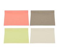 PATIKIL 13.7x11.8 Inch Fine Linen Fabric, 1 Set Soft Colored Fine Linen Sheets Self-Adhesive Repair Fabric Patch for Book Binding Repairing Crafting Sewing, Orange/Brown/Yellow/Beige