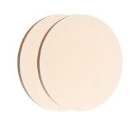 PATIKIL 13.8" Inch Wood Panel Board, 2 Pack Unfinished Wooden Canvas Boards Round Blank Deep Cradle Board for Painting Pouring DIY Art Use with Oils Acrylics