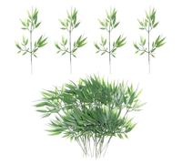 PATIKIL 13" Artificial Bamboo Leaves, 20Pcs Faux Bamboo Leaves Fake Greenery Leaf for Home Hotel Office Decoration, Green