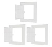 PATIKIL 130x130mm Access Panel, 3Pcs ABS Plastic Panels for Inspection Hatch Removable Hinged Access Door for Drywall Plumbing Pipes Fuse Box Cover Cabinet Conceals Wires, White
