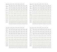 PATIKIL 1320 Pcs Acrylic Gem Sticker, 4 Size 3/4/5/6mm Self Adhesive Rhinestones Face Gem Stones Bling Jewelry for Nail Art Craft Clothes DIY Makeup Decoration Party, White