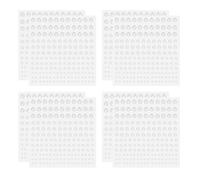 PATIKIL 1320 Pcs Acrylic Gem Sticker, 4 Size 3/4/5/6mm Self Adhesive Rhinestones Face Gem Stones Bling Jewelry for Nail Art Craft Clothes DIY Makeup Decoration Party, Pearl White