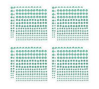 PATIKIL 1320 Pcs Acrylic Gem Sticker, 4 Size 3/4/5/6mm Self Adhesive Rhinestones Face Gem Stones Bling Jewelry for Nail Art Craft Clothes DIY Makeup Decoration Party, Green