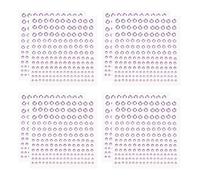 PATIKIL 1320 Pcs Acrylic Gem Sticker, 4 Size 3/4/5/6mm Self Adhesive Rhinestones Face Gem Stones Bling Jewelry for Nail Art Craft Clothes DIY Makeup Decoration Party, Light Purple