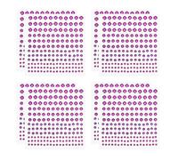 PATIKIL 1320 Pcs Acrylic Gem Sticker, 4 Size 3/4/5/6mm Self Adhesive Rhinestones Face Gem Stones Bling Jewelry for Nail Art Craft Clothes DIY Makeup Decoration Party, Dark Purple