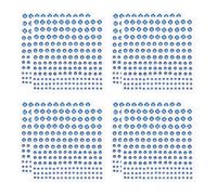 PATIKIL 1320 Pcs Acrylic Gem Sticker, 4 Size 3/4/5/6mm Self Adhesive Rhinestones Face Gem Stones Bling Jewelry for Nail Art Craft Clothes DIY Makeup Decoration Party, Dark Blue
